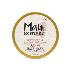 Maui Moisture Strength & Anti-Breakage + Agave Nectar Hair Mask, 12 Ounce, Rich and Creamy Silicone Free Hair Mask Gentle Enough For Fragile, Damaged Hair, Helps Detangle and Resist Breakage