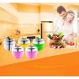 CSPFAIRY 304 Stainless Steel Kitchen Spice Jars Seal Apple Creativity Jar Salt and Sugar Cruet Seasoning Multifunction 4 Pcs/Set