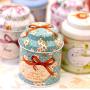 1Pcs Flower Design Metal Sugar Coffee Tea Tin Jar Container Random Color Candy Sealed Cans Box