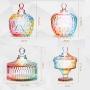 Food Storage Containers Creative Glass Candy Jar Home European Style Covered Storage Box Leak Proof Airtight (Color : B)