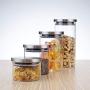 Borosilicate Glass Jars With Stainless Steel Lid Home Storage Bottles Container Kitchen Spice Sealed Bulk Candy Jar,350Mlb167