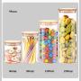 Food Storage Cereal Container Air Tight Canisters With Bamboo Lids Glass Jars Kitchen Storage Containers,750Ml (8.5X16.5Cm)