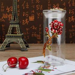 Coffee Jar Tea Jar Crystal Enamel Rose Storage Container Kitchen Container