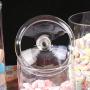 HOUSIYU Candy Jar Glass with Lid Transparent Padded Storage Tank Suitable As Candy Tray, Biscuit Jar, Biscuit Bucket, Decorative Candy Jar, 38X14.5CM