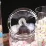 Glas Candybehälter mit Deckel von HOUSIYU, transparenter gepuderter Lagerbehälter, geeignet als Süßigkeiten-Schale, Keksbehälter, Keksbehälter, dekorativer Süßigkeitenbehälter, 38X14,5CM
