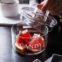 Transparente hitzebeständige Glasbehälter, nordisch Stil DIY Süßigkeiten Eiscreme, keine Verschüttung, Salatschüssel, Deckel.