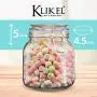 Klickel Glas Küchen-Aufbewahrungskrüter – Kristallklarer Lebensmittelbehälter mit Klarer Deckel und Haken-Trigger-Gummistopfen – 25 oz (Set von 2)