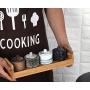 Ceramics Japanese Sugar Bowl Seasoning Pot Salt Pepper Storage Jar with Lid And Spoon