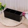 Milue Black Acrylic Makeup Brush Holder Cosmetic Organizer Case Jewelry Storage Box