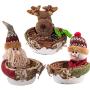m?kvfa Christmas Candy Storage Basket Christmas Party Decoration Santa Claus Storage Basket Gift Holder Tabletop Display for Home and Kitchen (S, Snowman)