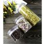 Tuokor Stackable Food Storage Glass Jars with Clear Lid Sealing 14|21|41 FL OZ Set of 3, BPA Free High Borosilicate Glass Container