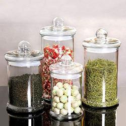 Glass Sealed Jars, Kitchen Household Cereal Containers, Storage Spices/Oatmeal/Beans/Rice