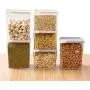 Kitchen Sealed Jar Plastic Food Storage Box Grain Dried Fruit Storage Jar Cookie Jar Storage Tank,Beige 530Ml