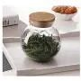 Glas Favorbehälter 500 ml / 17 oz mit Korkappen, transparente runde Glasbehälter für Lebensmittel, Gewürze, Snacks, Nüsse, Tee, Süßigkeiten, wiederbefüllbar, wiederverwendbar, große Kapazität, ideal für die Küche