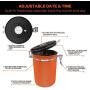 Kaffeebestell, luftdichte Aufbewahrungskörbe mit Scoop für einfaches Dosieren, geeignet für 1,5 lb ganze Kaffeebohnen, Zucker, Tee – Edelstahlbehälter mit Vakuum und CO2-Ventil (Orange Groß, 22,8 oz)