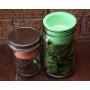 Divider Cup for Wide Mouth Mason Jars - For Salads, Dips, and Snacks (Mint Green)