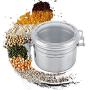 Yinpinxinmao Canister Set Stainless Steel with Airtight Lids and Plexi-Glass Window Large for Flour Sugar Tea Coffee Nuts Food Storage (Silver) 4 Inches Height 10.5cm
