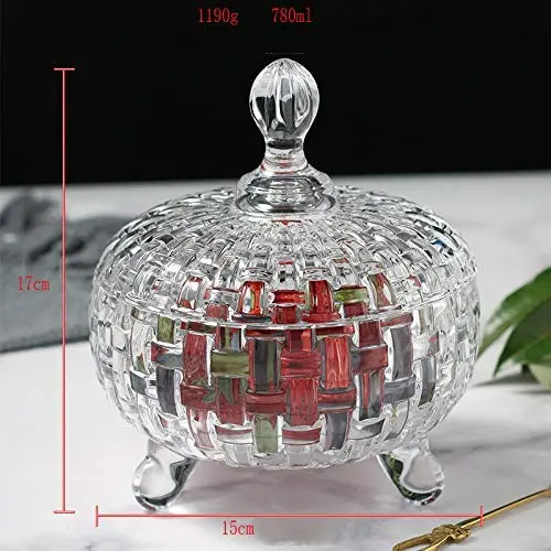 Pot Jar en Cristal Sans Plomb Yl Ly Avec Couvercle, Boîte de Rangement pour Bonbons, Sucettes, Cylindre de Sucre, Réservoir pour Fruits Secs avec Couvercle en Bambou Épais Pot Jar en Cristal Sans Plomb Yl Ly Avec Couvercle, Boîte de Rangement pour Bonbons, Sucettes, Cylindre de Sucre, Réservoir pour Fruits Secs avec Couvercle en Bambou Épais