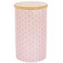 Nicola Spring Porcelain Tea, Coffee and Sugar Canister - Coral/Orange Geometric Pattern