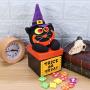 STOBOK Halloween Candy Box Smile Cat Candy Jar Cartoon Candy Holder Trick or Treat Box Cookie Storage Box for Halloween Kids Toddlers Gifts