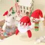 3er Weihnachtscandy-Glasbehälter mit Santa, Schneemann und Rentier - Weihnachtsgeschenkelösung für Süßigkeiten & Snacks (3er-Set)