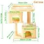 Jueapu Cat Tree Cat Climbing Frame Luxury cat Tower Cat Nest Cat House A Stable Play House with 2 Large Condominiums Suitable for Pets to Rest and Play Jueapu Cat Tree Cat Climbing Frame Luxury cat Tower Cat Nest Cat House A Stable Play House with 2 Large Condominiums Suitable for Pets to Rest and Play