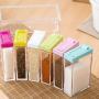 Oteshina Transparent Russia Flavor Spice Jar Seasoning Condiment Box Acrylic Storage Cruet 6pcs Set - Boxes Jars Bottles Jars Boxes Rack Spice Salt Pepper Season Cruet Glass K
