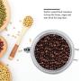 Yinpinxinmao Canister Set Stainless Steel with Airtight Lids and Plexi-Glass Window Large for Flour Sugar Tea Coffee Nuts Food Storage (Silver) 4 Inches Height 10.5cm
