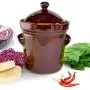TSM Products Polish Fermenting Crock with Stone Weights, 5 L, Burnt Sienna TSM Products Polish Fermenting Crock with Stone Weights, 5 L, Burnt Sienna