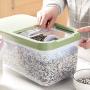 Kitchen Food Storage Jar Airtight Food Storage Plastic Transparent Cereal Storage Container with Airtight Lids, BPA Free & Food Grade Plastic, Keeping The Foods Dry and Fresh, Saving Space In The Kitc