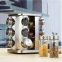 DUDDP Storage Spice lar set Seasoning Container 12pcs Kitchen Glass Cruet Herb Spice Rack Shaker Salt Sugar Pepper Jars Seasoning Storage Bottles Container