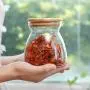Bouteilles de Stockage en Verre Transparent Yl Ly, Récipients de Conservation en Verre avec Bouchon, Boîtes de Rangement pour Aliments et Graines, Réservoirs Trapézoïdaux 1100ml Bouteilles de Stockage en Verre Transparent Yl Ly, Récipients de Conservation en Verre avec Bouchon, Boîtes de Rangement pour Aliments et Graines, Réservoirs Trapézoïdaux 1100ml