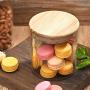 Glass Food Storage Containers With Locking Lids - Glass Food Storage Container With Wood Cover Sealed Cans Sugar Bowl Spices Mason Jar Tea Coffee Organizer For Bulk Products