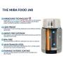 MIRA Lunch, Food Jar | Vacuum Insulated Stainless Steel Lunch Thermos with Portable Folding Spoon | 25 oz (750 ml) | Black