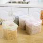 HUPLUE Kitchen Square Food Storage Containers Canister Pantry Organizer Jar Cereal Container Air Tight Canisters with Lids