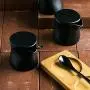 Céramique Vintage, Pot à Sucre, Pot à Sel, Pot à Poivre, Récipient de Conserve, Boîte à Épices avec Couvercle et Cuillère pour la Maison et la Cuisine – Noir Céramique Vintage, Pot à Sucre, Pot à Sel, Pot à Poivre, Récipient de Conserve, Boîte à Épices avec Couvercle et Cuillère pour la Maison et la Cuisine – Noir