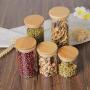 Food Storage Bottles Glass Jar Sealed Cans with Cover Large Capacity Cereals Candy Jars Tea Box,6.5X10Cm 1 Piece