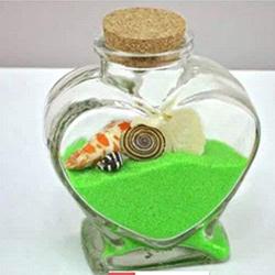 Mini Heart Shape Glass Bottle Storage Jars Bottle Containers with Cork fit for Children Gifts