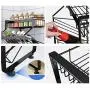 HUShjsd Spice Rack,304 Stainless Steel,Tiered Hanging Shelf for Spice Jars - Storage in Cupboard, Punch-free Kitchen Rack Floor Multi-layer Black Storage Rack (Size : Small) HUShjsd Spice Rack,304 Stainless Steel,Tiered Hanging Shelf for Spice Jars - Storage in Cupboard, Punch-free Kitchen Rack Floor Multi-layer Black Storage Rack (Size : Small)