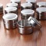 TOPBATHY 10 Pcs Magnetic Spice Tins,pice Storage Tins,Condiment Jar Set,Lid with Sift (Brightness)