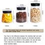 PPLK Glass Storage Tank Kitchen Transparent Dried Fruit Miscellaneous Grains Jar Tea Storage Bottle Food Sealed Cans,Clear,B