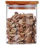 Food Storage Tank Dried Fruit Bottle Good Sealing Heat-Resistant Borosilicate Glass Sealed Cans Dried Fruit Sealed Bottle Storage Jar Wood Lid