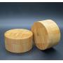 30ml 1oz Empty Refillable Portable Environmental Bamboo DIY Make up Loose Powder Jar Container Case with Sponge Powder Puff and Sifter Baby Powder Puff Kit Foundation Cosmetic Box