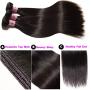 Unice Hair 8a Malaysian Straight Hair 4 Bundles Virgin Unprocessed Human Hair Wefts Hair Extensions Deal with Mixed Lengths 100% Human Hair Extensions (14 16 18 20, Natural Black)