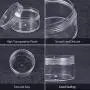 BENECREAT 12 Pack 2.2''x1.33'' (50ml) Empty Clear Plastic Bead Storage Container jar with Rounded Screw-Top Lids for Beads, Nail Art, Glitter, Make Up, Cosmetics and Travel Cream BENECREAT 12 Pack 2.2''x1.33'' (50ml) Empty Clear Plastic Bead Storage Container jar with Rounded Screw-Top Lids for Beads, Nail Art, Glitter, Make Up, Cosmetics and Travel Cream