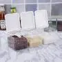 Klare Gewürzspeicher-Set Spice Jar Rack 3pcs Gewürzdose Lagerbox für Pfeffer Kräuter Salz Transparente Gewürzflasche Küchenregal
