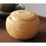 joyMerit Bamboo Woven Sealed Food Storage Container For Suger, Tea, Coffee, Dry Food - S