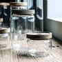 Yl Ly Glass Sealed Cans Transparent Bottles With Lids Cans Household Food Storage Jars Sugar Cans Large Wooden Cover C/750Ml