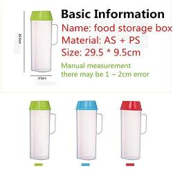 Poniu Storage Sealed Cans Food Storage Containers Tank with Lids Handle Multifunctional Cutlery Noodle Storage Box Case (Blue)