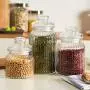 Kitchen Food Storage Jar Airtight Food Storage Sealed tank glass bottle of coarse grains of food Honey jam lemon pot little phial large storage tank Kimjang sub,650ml 1993